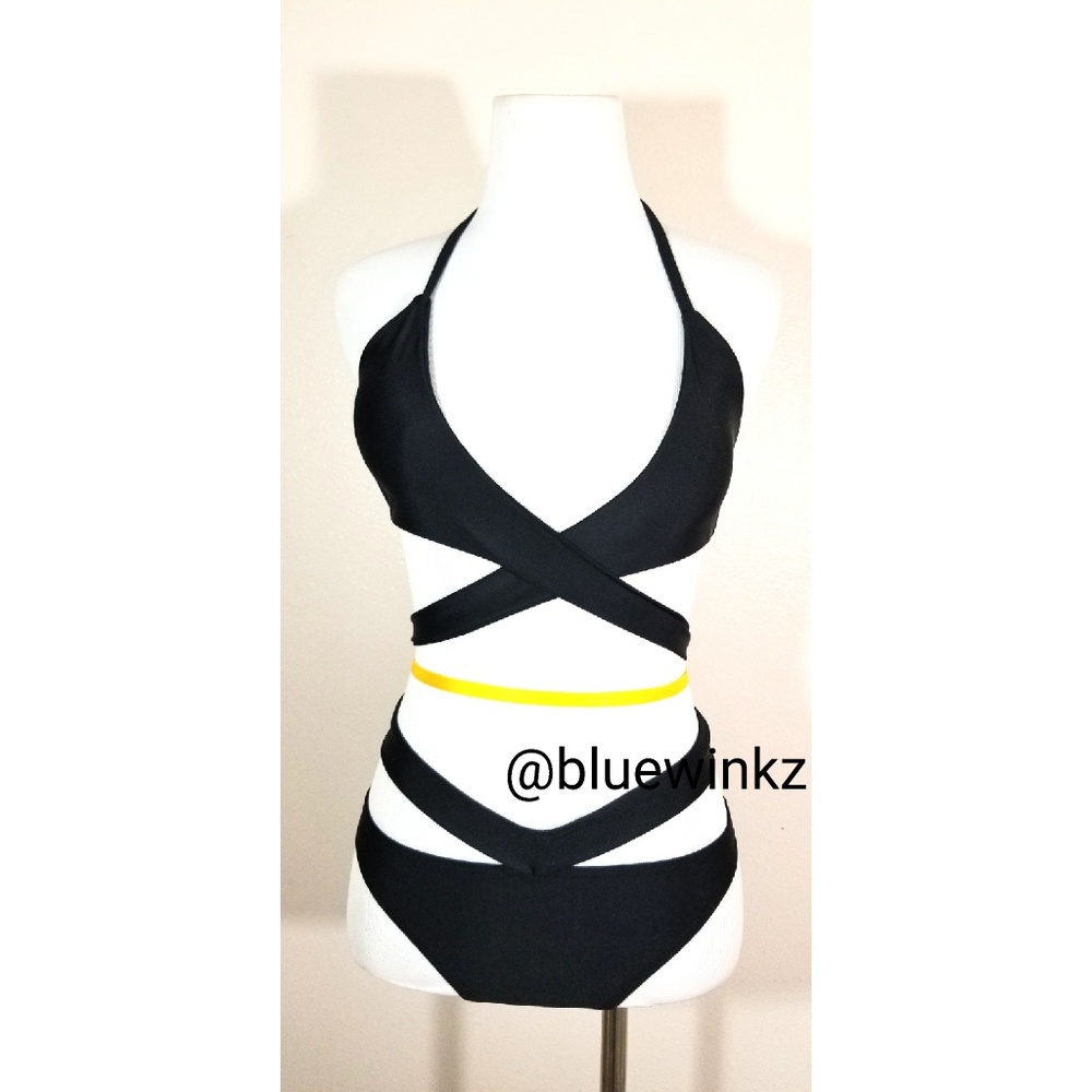💮Black Wrap-Around Bikini Top - Picture 3 of 5